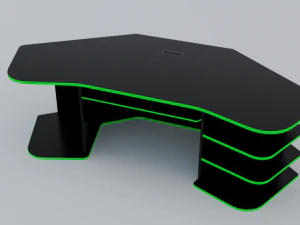 gaming desk low poly pbr 3D Model