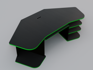 gaming desk low poly pbr Model 3D