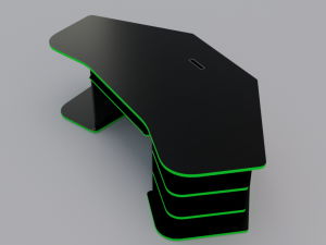 gaming desk low poly pbr Model 3D