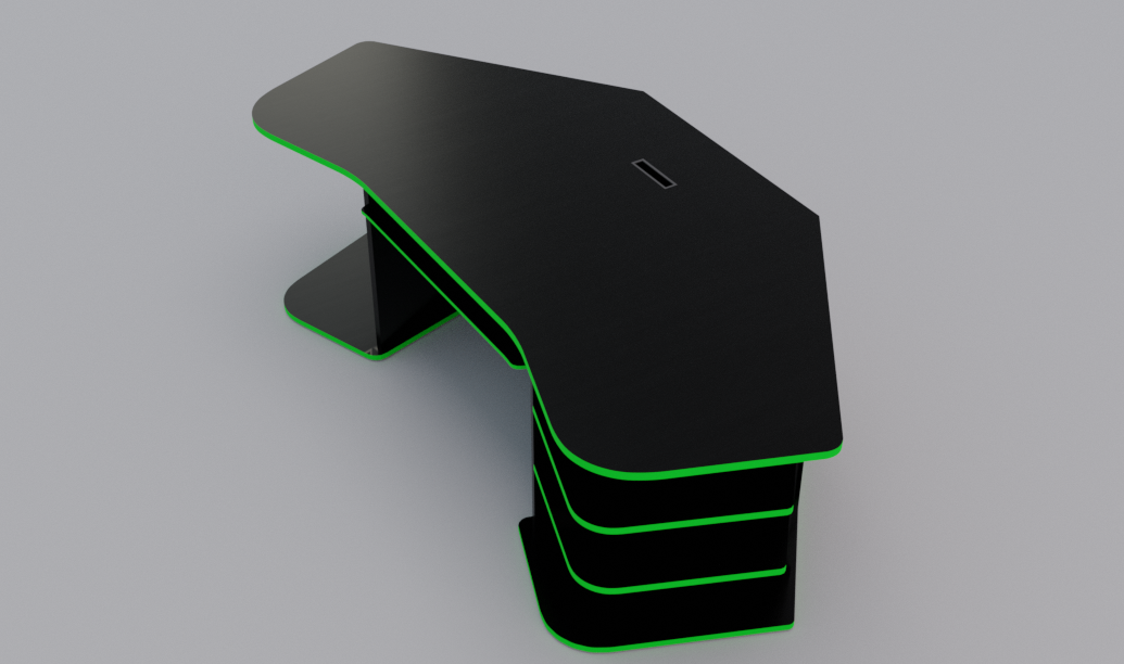 Gaming Desk free VR / AR / low-poly 3D model