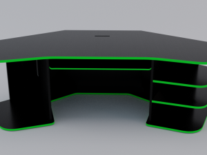 gaming desk low poly pbr Model 3D