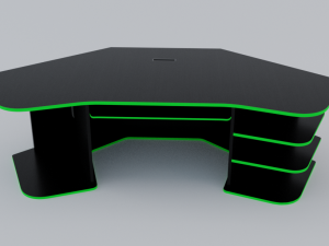 gaming desk low poly pbr Model 3D
