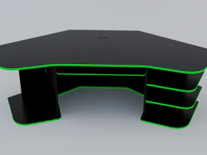 gaming desk low poly pbr 3D Model