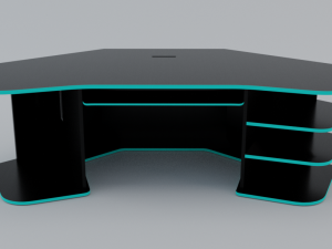 gaming desk low poly pbr Model 3D