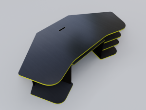 gaming desk low poly pbr Model 3D