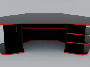 gaming desk low poly pbr 3D Model