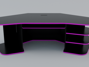 gaming desk low poly pbr Model 3D