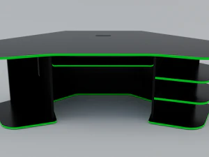 gaming desk low poly pbr 3D Model