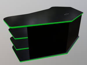 gaming desk low poly pbr Model 3D