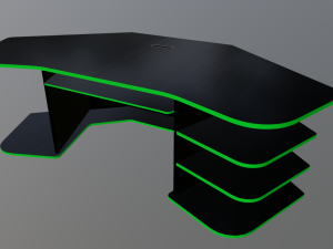 gaming desk low poly pbr Model 3D