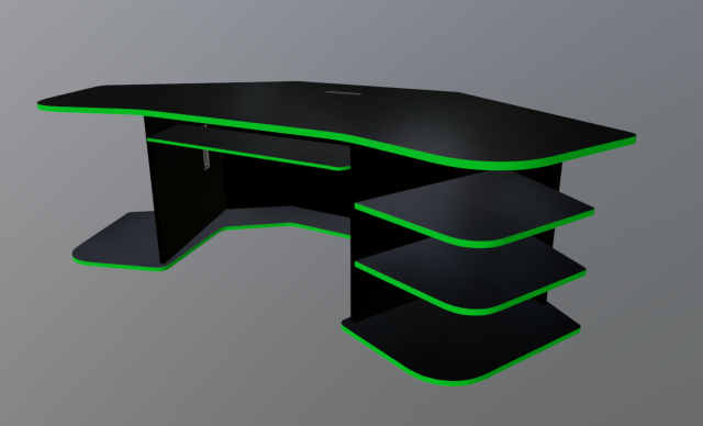 Gaming Desk free VR / AR / low-poly 3D model