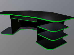 gaming desk low poly pbr Model 3D