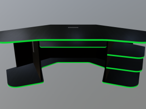 gaming desk low poly pbr Model 3D