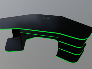 gaming desk low poly pbr Model 3D