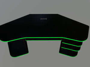gaming desk low poly pbr Model 3D