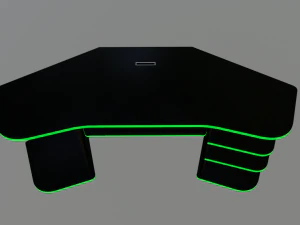 gaming desk low poly pbr 3D Model