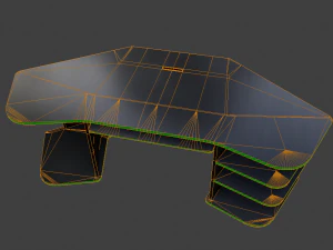 gaming desk low poly pbr 3D Model