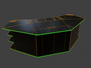 gaming desk low poly pbr Model 3D