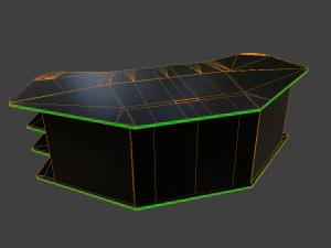 gaming desk low poly pbr 3D Model