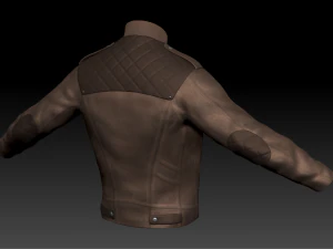 mens casual leather jacket high poly 3D Model