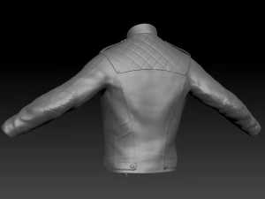 mens casual leather jacket high poly 3D Model