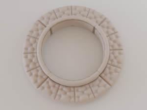 luxury circular seating modules pack lowpoly pbr 3D Model