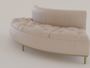 luxury circular seating modules pack lowpoly pbr 3D Model