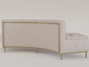 luxury circular seating modules pack lowpoly pbr 3D Model