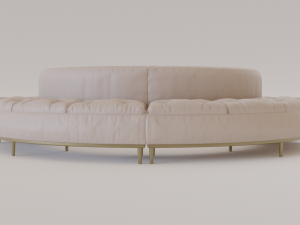 luxury circular seating modules pack lowpoly pbr 3D Model