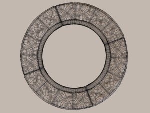 luxury circular seating modules pack lowpoly pbr 3D Model