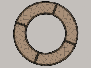 luxury circular seating modules pack lowpoly pbr 3D Model