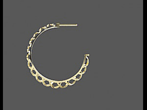 half hoop earring 1 3D Baskı Modeli