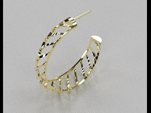 half hoop earring 1 3D 프린트 모델