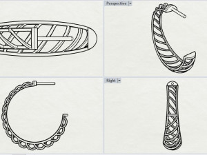half hoop earring 1 3D Baskı Modeli