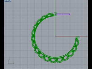 half hoop earring 1 3D Baskı Modeli