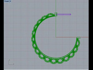 half hoop earring 1 3D Print Model