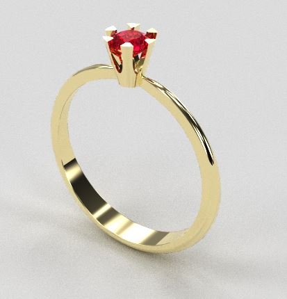 solitaire ring 1 3D Print Model .c4d .max .obj .3ds .fbx .stl .blend 