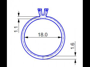 solitaire ring 1 3D Print Model