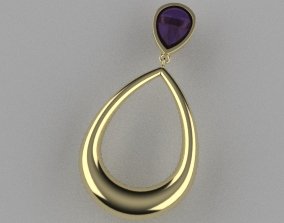 drop earring 1 3D-Druckmodell .c4d .max .obj .3ds .fbx .stl .blend 