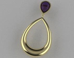 сережка 1 3D Принт Модель .c4d .max .obj .3ds .fbx .stl .blend 