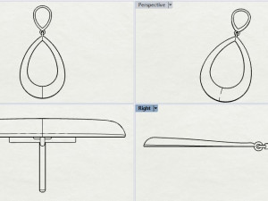 drop earring 1 3D-Druckmodell