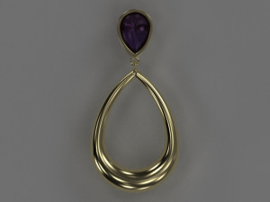 drop earring 1 3D-Druckmodell