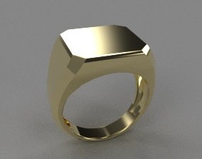 top square chamfered ring 3D-Druckmodell .c4d .max .obj .3ds .fbx .stl .blend 