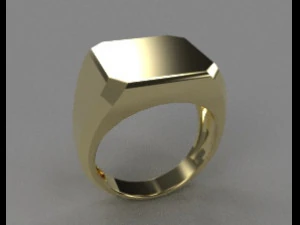 top square chamfered ring 3D Print Model