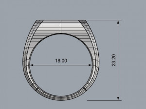 top square chamfered ring 3D-Druckmodell