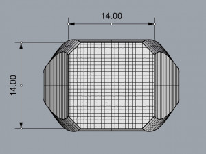 top square chamfered ring 3D-Druckmodell