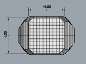 top square chamfered ring 3D Print Model