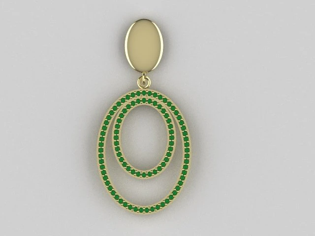 dropearring 2 3D Print Model .c4d .max .obj .3ds .fbx .stl .blend 