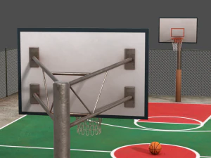 basketbalveld 3D Model
