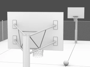 basketbalveld 3D Model